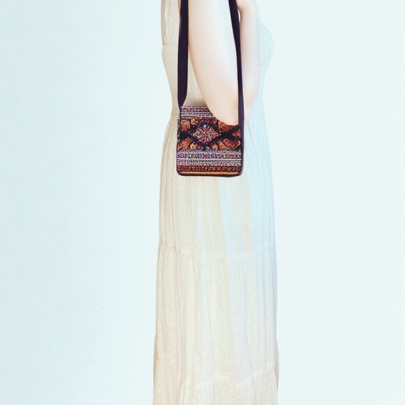 Anthropologie Me 2 Magic Sleeveless Eyelet Embroidered Maxi Dress Sz M - Picture 6 of 6